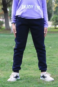 Resim Çiggo Kids Unisex Cepli Jogger 3ip Içi Polarlı Düz Eşofman Altı 