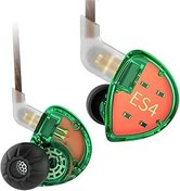Resim KZ ES4 IEM Kulaklık Kulaklık, HiFi Stereo Bas Kulak İçi Monitör Kulakiçi Kablolu Kulaklıklar 0,75 mm 2 pinli Cep Telefonu için Ayrılabilir Kablo Android Spor Oyunu Video Müzik (Mikrofonlu Yeşil) 