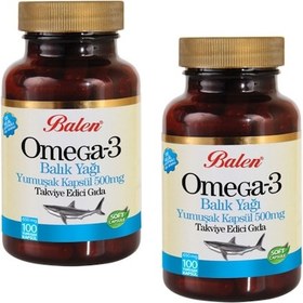 Resim Balen Omega 3 Yumuşak Kapsül 100 Kapsül 2 Adet 