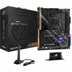 Resim X670E TAICHI AMD X670E Soket AM5 DDR5 6600 Mhz (O.C) Wi-Fi 6E M.2 E-ATX Anakart 