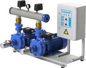 Resim Sumak SMKTB 550 Emişli Çift Kademeli Hidrofor 8 Kat 90 Daire 380 Volt 5.5 Hp 