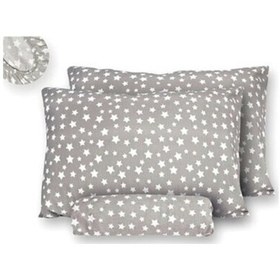 Resim Mer-Tim Kumaş Yıldız Desenli Lastikli Çarşaf Takımı - 140X190 (487573414) 