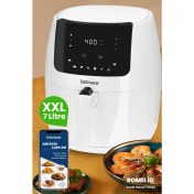 Resim Goldmaster Romelio 1800 Watt 7 Litre Beyaz Geniş Hazneli Xxl Dokunmatik Airfryer Sıcak Hava Fritözü 