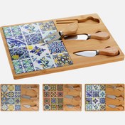 Resim Koopmann Peynir Tahtası Seti Bambu ve Dolomit 4 Parça 