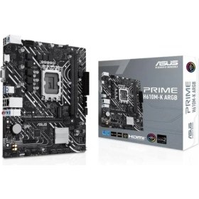 Resim Asus Prıme H610M-K Argb Ddr5 5600MHZ 1xvga 1xhdmı 1xm.2 USB 3.2 Matx 1700P (12. / 13. ve 14. Nesil Işlemci Uyumlu) 