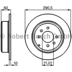 Resim Bosch 0986478877 Arka Fren Disk Aynası P406 1.6 1.8 16V 1.9 1.9td 2.0 16V 2.0t 2.1td 95-Coupe 2.0 Coupe 3.0 V6 97-Ölçü Çap 280 Kalınlık 10X4DL 4246.T6 