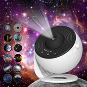 Resim Galaxy Yıldız Gezegen Projeksiyon Lambası Gece Işığı 360° Dönen Oyun Odası, Ev Sineması, Tavan, Oda Dekorasyonu için 