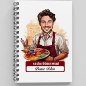 Resim En Başarılı Erkek Resim Öğretmeni Karikatürlü Defter 