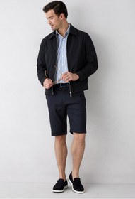 Resim Kiğılı Regular Fit Standart Kesim Lyocell Karışımlı Yan Cepli Bermuda Şort 