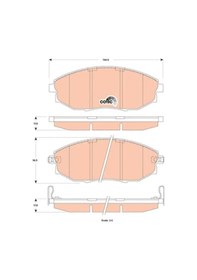 Resim Chevrolet Aveo On Fren Balatasi 1.4 2005-2008 Trw Gdb4179 