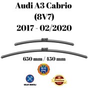 Resim Audi A3 Cabrio 8v7 2017 2018 2019 2020 Uyumlu Ön Cam Muz Tipi Silecek Süpürgesi Seti 650/450mm Silbak 