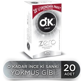 Resim Okey Prezervatif 40'lı Aromasız Afrodizyak Etkili Ultra Kabartmalı ve Ekstra İnce Kayganlaştırıcılı 