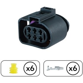 Resim Gaz Kelebeği Soketi 6 Pin Kablosuz 
