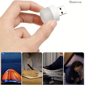 Resim Manessa Taşınabilir Usb Mini Led Lamba, Mini Gece Lambası, Kitap Okuma Lambası, Beyaz Işık 2adet 