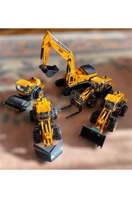 Resim Ailenizin Oyuncakçısı Kepçe Beton Mikseri Kamyon su tankeri 4lü Oyuncak Inşaat Araçları Seti 