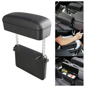 Resim Cbtx Evrensel Araba Pu Deri Sarılmış Kol Dayama Kutusu Yastık Araba Kol Dayama Kutusu Mat Saklama Kutusu İle Siyah 