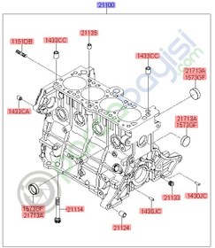 Resim Silindir Bloğu Kia Rio Orjinal | 2110026880 