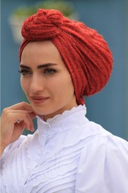 Resim Sahra Şal Dünyası Tasarım Bone Sakallı Bordo 