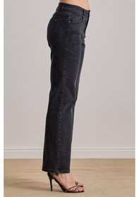 Resim Slim Straight Siyah Jean Pantolon Siyah 