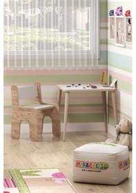 Resim Miracle 3d Çocuk Oyun Etkinlik Çalışma Masası Ve Sırt Dayamalı Sandalye Aktivite Masası Atlantik 