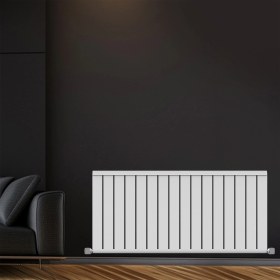 Resim 600X1272 Armoni Yatay Alüminyum Radyatör Snow White Beyaz 