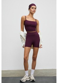 Resim Urban Beat Dashor Kadın Esnek Ve Yumuşak Kumaşlı Spor Kısa Bordo Tayt Bordo 