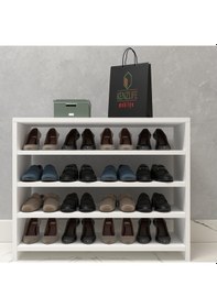 Resim Kenzlife Ayakkabılık Konevi Mat Beyaz Suntalam 065 080 30 Onaltı Çift Ayakkabı Kapasitesi Arkalıksız Beyaz 