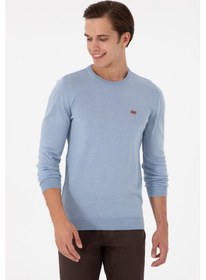 Resim U.s. Polo Assn. Erkek Kazak /triko 50297040-vr112 Acık Mavı Melanj Açık Mavi 