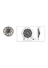 Resim Kormas 12V Fan Motoru Emici Aksiyel 12 " Helis Orta Motorlu N11.5123 