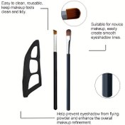 Resim Göz Makyaj Asistanı - 2 Özel Göz Far Fırçası, astrobabe göz farı çıkartmaları, eyeliner şablonu, Hızlı Makyaj Şablonları, Göz Far Kalıbı, Eyeliner Araç Seti, Göz Far Dövmesi, Kaş Şablonları, düğün ve seyahat hediyesi 