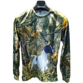 Resim Kara Kafa Pointer Orman Desenli Uzun Kollu Sweatshirt - L Çok Renkli 