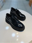 Resim Alphus Serrace Bağcıklı Yüksek Taban Kadın Oxford Ayakkabı 