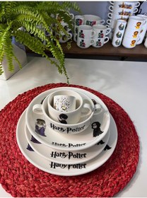 Resim 6 Parça Harry Potter Model Çocuk Yemek Takımı Beslenme Seti Çok Renkli 