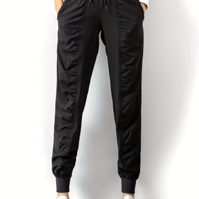 Resim Kadınlar için Bağcıklı, Polyester, Düz Renk, Az Esnek, Tüm Mevsimler, Yetişkin, Dokuma, 122 g/m² Kumaş Ağırlığı ile Rahat Spor Pantolonları 
