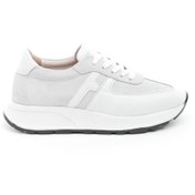 Resim Derinet Hakiki Deri Bağcıklı Comfort Taban Kadın Sneaker 