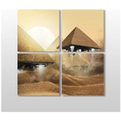 Resim Piramitler Kanvas Tablo 150x150cm 