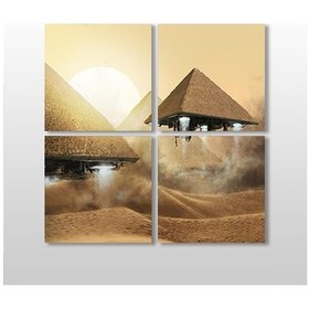 Resim Piramitler Kanvas Tablo 150x150cm 
