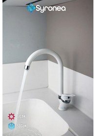 Resim Mat Beyaz Yukon Mix Mutfak Eviye Bataryası Aç Kapa Mutfak Musluk Beyaz 