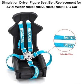 Resim Geekyou Simülasyon Sürücü Koltuk Emniyet Kemerleri - Mavi, Nilon Keten, Bjm167 Axial Wraith 90018/90020/90045/90056 İçin 