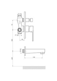 Resim Gpd Ankastre Duş Seti Pedra Siyah 