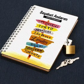 Resim Seyahat Anıları Kişiye Özel Kilitli Anı Defteri 