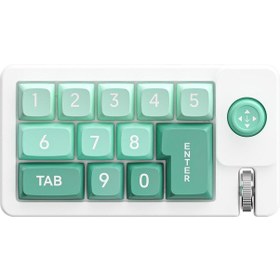 Resim Mkespn K810 Joystick Rgb Arka Işık Isı Değiştirme Makro Özel Bağlantılı Mekanik Oyun Klavyesi Yeşil 