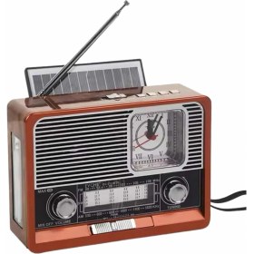 Resim Zeroshop Saatli Fenerli Bluetooth Nostaljik Radyo Aux Sd USB Girişli Bluetooth Hoparlör 