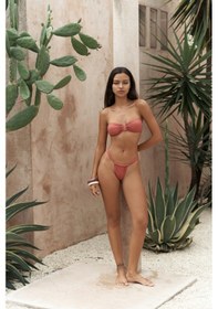 Resim Mai Collection Mai Studios Co. Lahla Büzgü Detaylı Kalın Bant Kiremit Bikini Altı Kiremit 