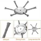 Resim 1 adet Ağır Hizmet Tipi Çelik Tel Yabani Ot Kesici Başlık - Dayanıklı Metal Spiral Telli Kıvrımlı Çim Kesici ile Uzun Ömürlü Bitişli Bahçe Makinesi Ek Parçası, Bahçe ve Avlu Bakımı için Bahçe Bakım Aracı | Verimli Kesme Başlığı | Güvenli Bağlantı, Yabani Otların Kesimi 