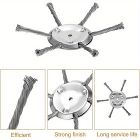 Resim 1 adet Ağır Hizmet Tipi Çelik Tel Yabani Ot Kesici Başlık - Dayanıklı Metal Spiral Telli Kıvrımlı Çim Kesici ile Uzun Ömürlü Bitişli Bahçe Makinesi Ek Parçası, Bahçe ve Avlu Bakımı için Bahçe Bakım Aracı | Verimli Kesme Başlığı | Güvenli Bağlantı, Yabani Otların Kesimi 