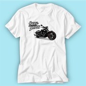 Resim Halley Davidson Beyaz Baskılı Tshirt Modeli 