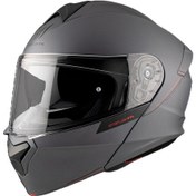 Resim Mt Genesis FU935SV Solid A2 Matt Titanium Çene Açılır Motosiklet Kaskı Gri 