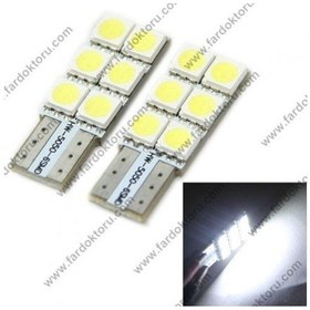 Resim Fardoktoru T10 Yassi Yönsüz Dipsiz Led Park Ampulü T10 W5W 
