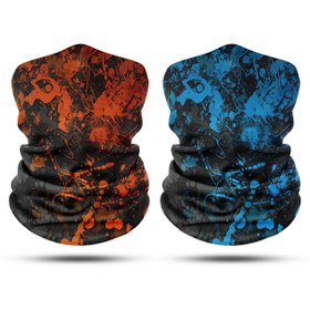 Resim dairaksesuar 2'li Set Bandana Erkek Bandana Kadın Bandana Motosiklet Bandana Boyunluk Balaklava Outdoor 